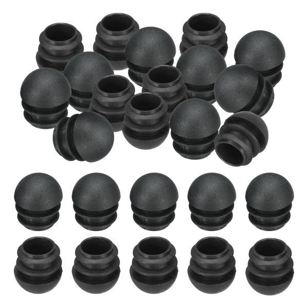 PATIKIL 5/8" チューブエンド 30個のラウンドホールプラグインサート ラウンドアイアンパ...