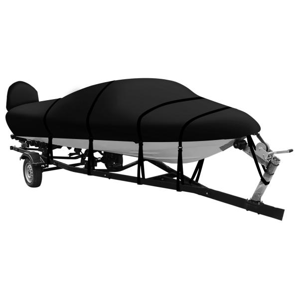 X AUTOHAUX トレーラブルボートカバー 600DマリングレードPUライニング防水UV耐性バス...