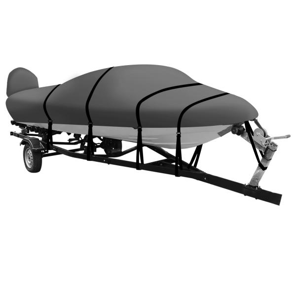 X AUTOHAUX トレーラブルボートカバー 600DマリングレードPUライニング防水UV耐性バス...