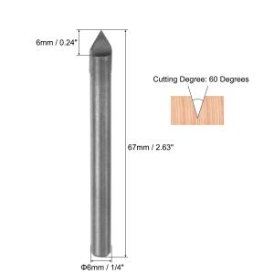 uxcell 60度V字溝ルータービット6mm...の詳細画像2
