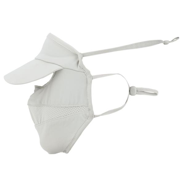 A ABSOPRO フェイスマスク 夏用 冷感 フェイスカバー 耳かけ式 つば付き 調整可能 uvカ...