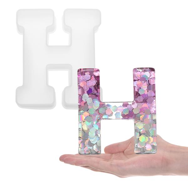 uxcell 大文字Hレジン成形6" 3Dキャピタルアルファベットシリコン型 ワードサインアート キ...