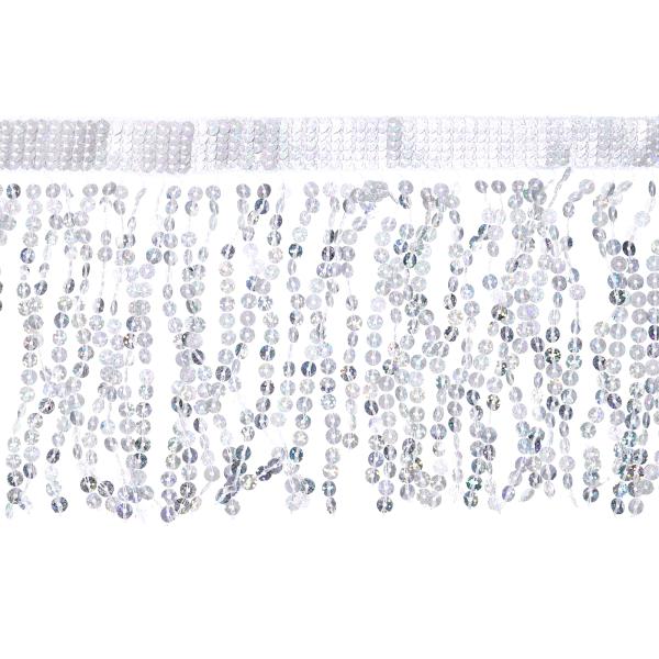 uxcell 5ヤード6"シーケンスフリンジトリム シーケンスレーススパークリングフリンジトリムタッ...