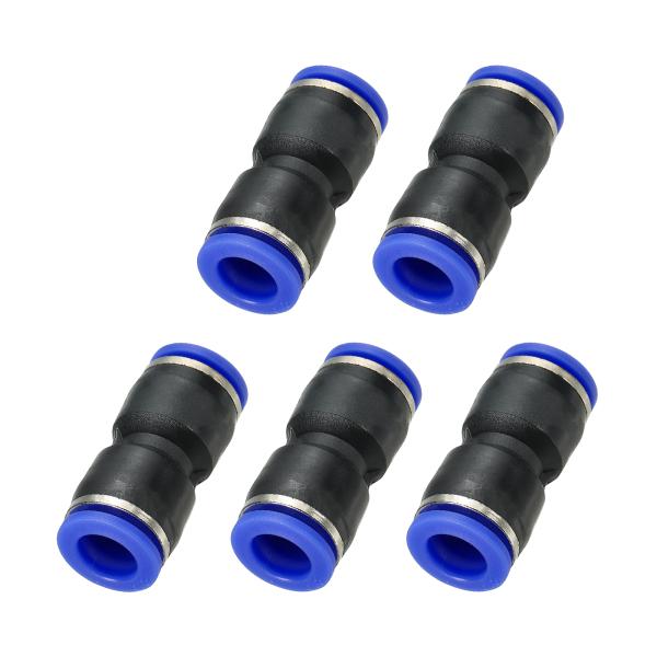 PATIKIL 3/8"プッシュ トゥ コネクト継手 5個 プラスチック製エアラインホース継手クイッ...