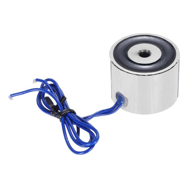 uxcell DC12V 25KGリフトホールディング電磁石吸引ディスク電気リフティングマグネットソ...