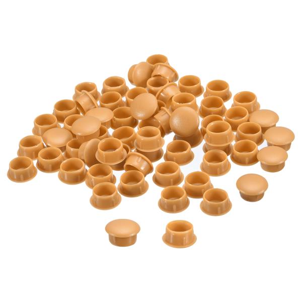 uxcell 150個ねじ穴プラグ 14mm直径プラスチック製ラウンドボタンプラグ スナップインロッ...