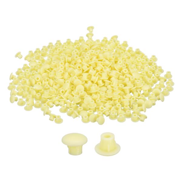 uxcell 800個 ねじ穴プラグ 5mm（3/16インチ）直径プラスチック丸いボタンプラグスナッ...
