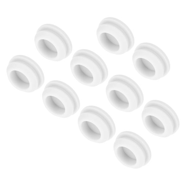 uxcell 10個 シリコンスナップインロッキングホールプラグ 15mm取り付け直径狭溝幅2mmパ...