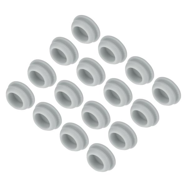 uxcell 16個 シリコンスナップインロッキングホールプラグ 13mm取り付け直径狭溝幅2mmパ...