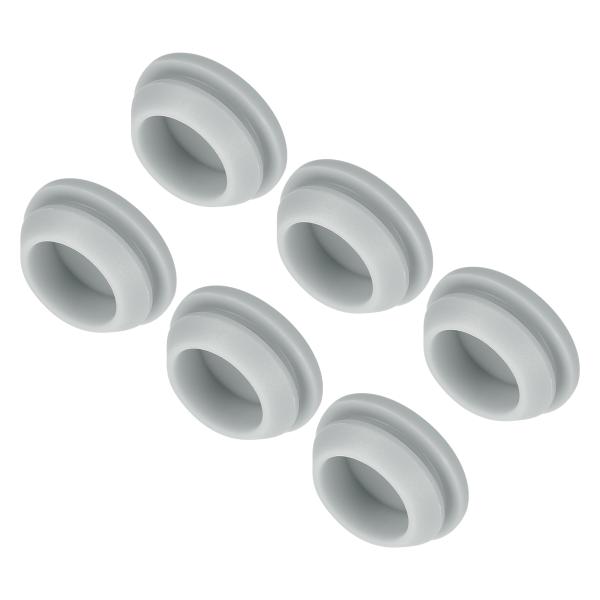 uxcell 6個 シリコンスナップインロッキングホールプラグ 18mm直径狭溝幅2mmパネルシール...