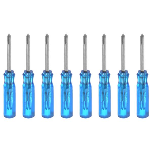 uxcell 8個 PH0ミニプラスドライバー2mm磁気クロスヘッド45mm長さ小型家電修理用 ブル...