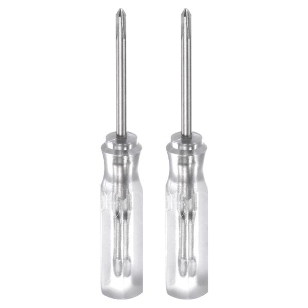 uxcell 2個PH0ミニプラスドライバー1.5mm磁気クロスヘッド45mm長さ小型家電修理用 透...