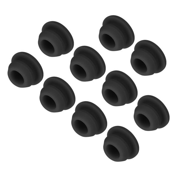 uxcell 10個 シリコンスナップインロッキングホールプラグ 8mm取り付け直径狭溝幅2mmパネ...