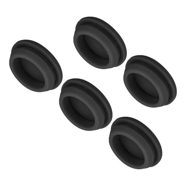 uxcell 5個 シリコンスナップインロッキングホールプラグ 27mm直径狭溝幅2.5mmパネルシ...