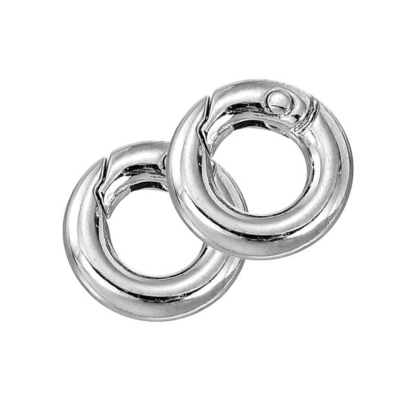 uxcell ラウンドスプリングOリング 2個入り0.51"ODトリガーバックルスナップクリップ バ...