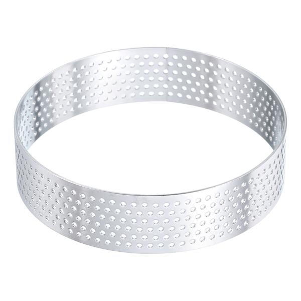 uxcell ステンレス製タルトリング3.1" パーフォレーテッドメタルサークルベーキングデザートム...