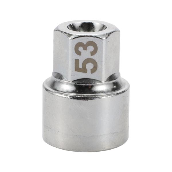 A ABSOPRO ホイールロックナット#53 3/4インチ直径17角溝防盗ネジナット取り外しキーソ...