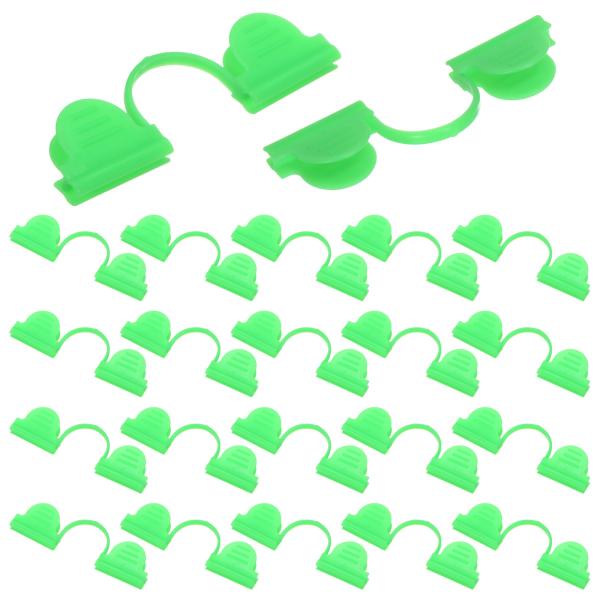 M METERXITY 5/32&quot;PVCパイプ用の50個入り園芸クランプ ダブル温室フィルムクランプ...