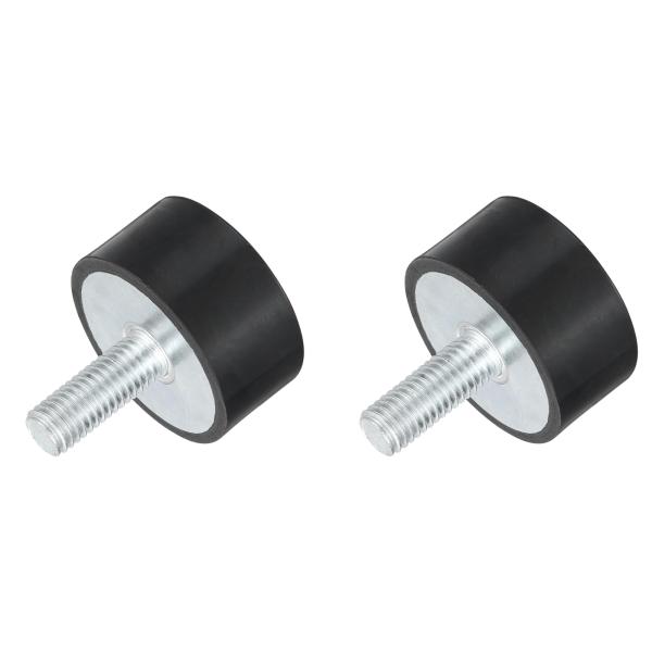 uxcell M10 スレッド ラバーマウント 振動アイソレータ スタッド付き円筒形ショックアブソー...