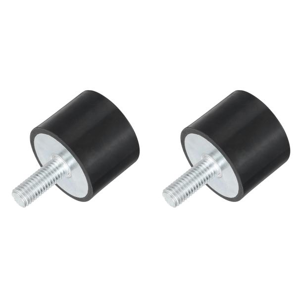 uxcell M10スレッドラバーマウント 振動アイソレータ スタッド付き円筒形ショックアブソーバー...