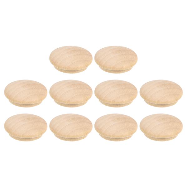 uxcell 木製ホールプラグ 100個 25x20mm 木製ボタン型プラグ ラウンドヘッド ハード...