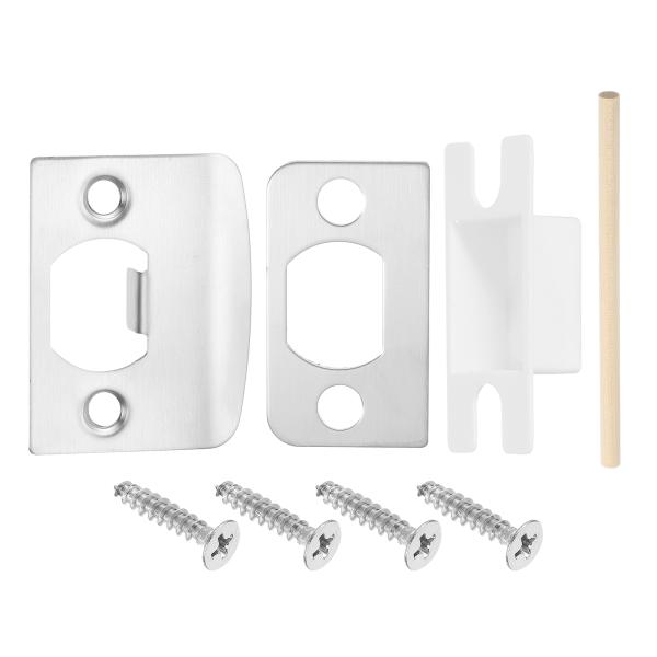 uxcell ドアストライクプレート ステンレススチールラッチ デッドボルト交換用ロック ストライク...