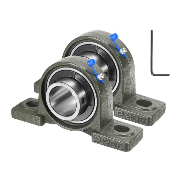 uxcell 2個UCP208-25ピローブロックベアリング1-9/16"ボア自己整列 ソリッド鋳鉄...