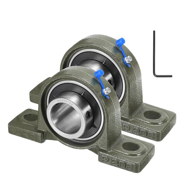 uxcell 2個UCP208-24ピローブロックベアリング1-1/2"ボア自己整列 ソリッド鋳鉄ベ...