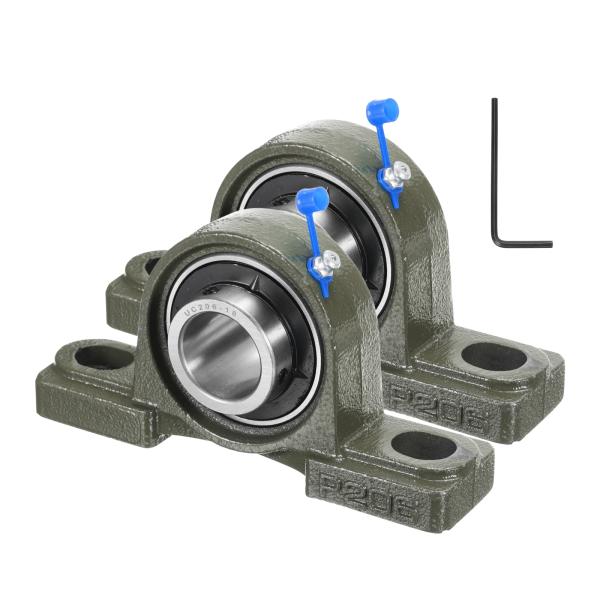 uxcell UCP206-18 ピローブロックベアリング 1-1/8"ボア セルフアライメント ソ...