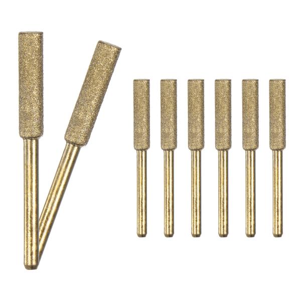 M METERXITY 8パック 3/16"チタンメッキダイヤモンドチェーンソーシャープナー 高硬度...