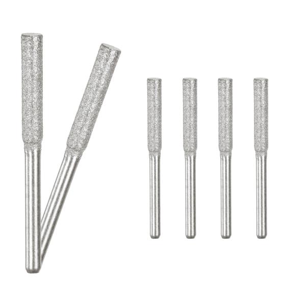 M METERXITY 6パック5/32"チタンメッキダイヤモンドチェーンソーシャープナー 高硬度研...