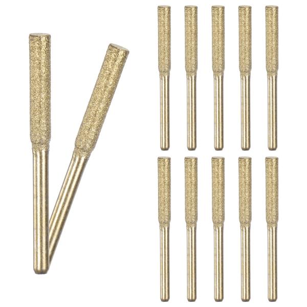 M METERXITY 12パック5/32"チタンメッキダイヤモンドチェーンソーシャープナー 高硬度...