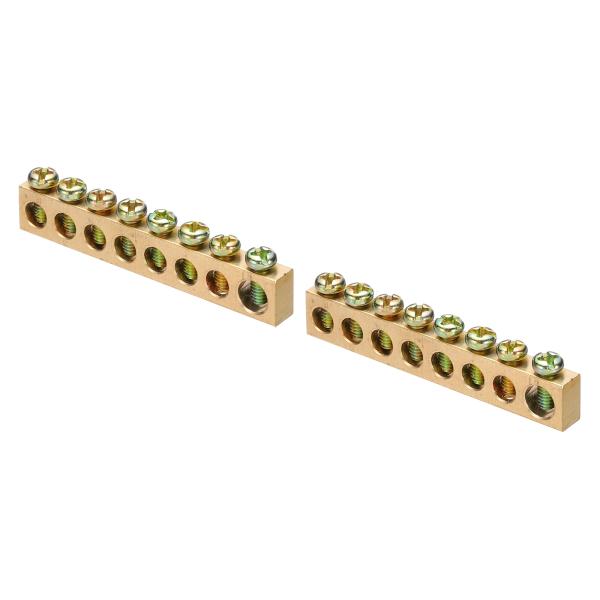 uxcell 2個のグラウンドバスバーターミナルグラウンディングバー銅合金8ポジショングラウンディン...