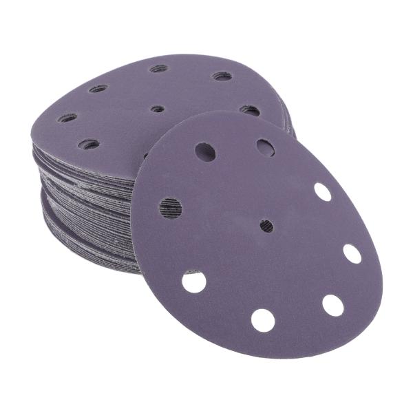 VekAuto 50個のサンディングディスク5&quot; 9穴 220番目のフックアンドループサンドペーパー...