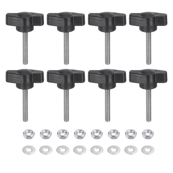 uxcell 8個のTウィングノブM4 x 25mmメトリック304ステンレス鋼スレッドスタッド27...