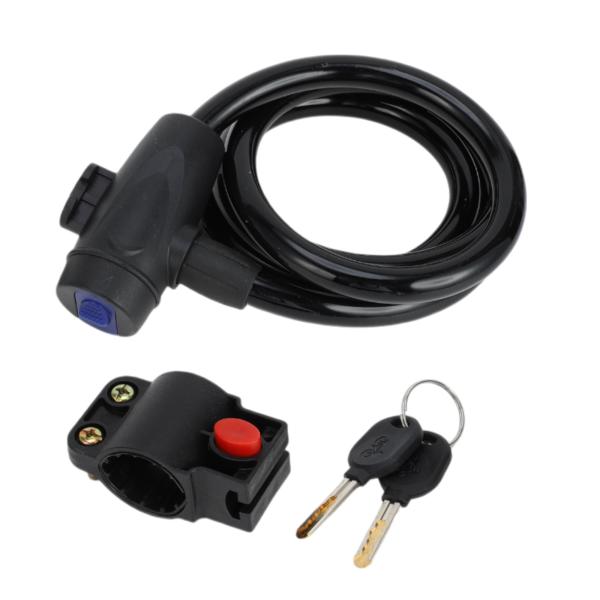 Hihaha 自転車用ロックフレーム付き自転車パドロックケーブルロックスパイラルロックマウンテンバイ...