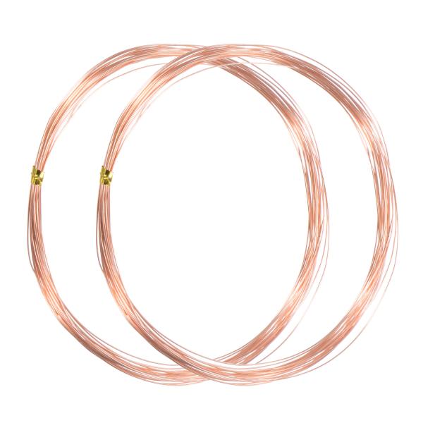 M METERXITY 2 ロール 99.9% ソフト銅線 26 ゲージ 16 フィート純銅線 DI...