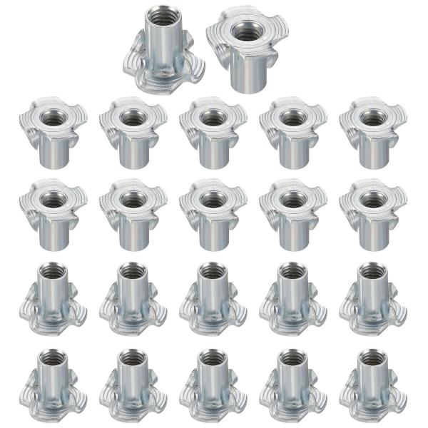 uxcell M5x12mm Tナット 4本爪 ティーナット 0.57"x0.47" 木材 ロックク...