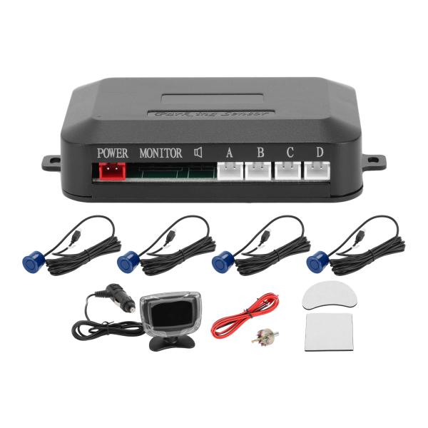 Hihaha 車両逆転バックアップレーダーシステム LCD距離表示逆駐車 センサー 距離検出4駐車 ...