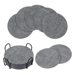 uxcell ホルダー付きドリンクコースター12枚 4