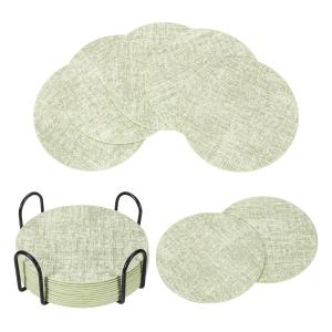 uxcell ホルダー付きドリンクコースター12枚 4