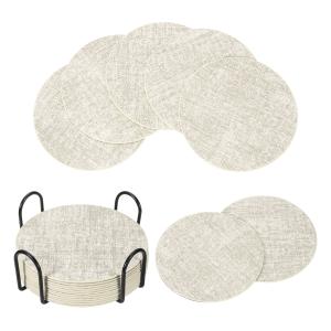 uxcell ホルダー付きドリンクコースター12枚 4