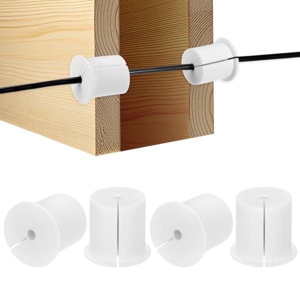 M METERXITY 4パックのケーブルルーティングキット 1-3/8"の壁穴用シリコンフィードス...