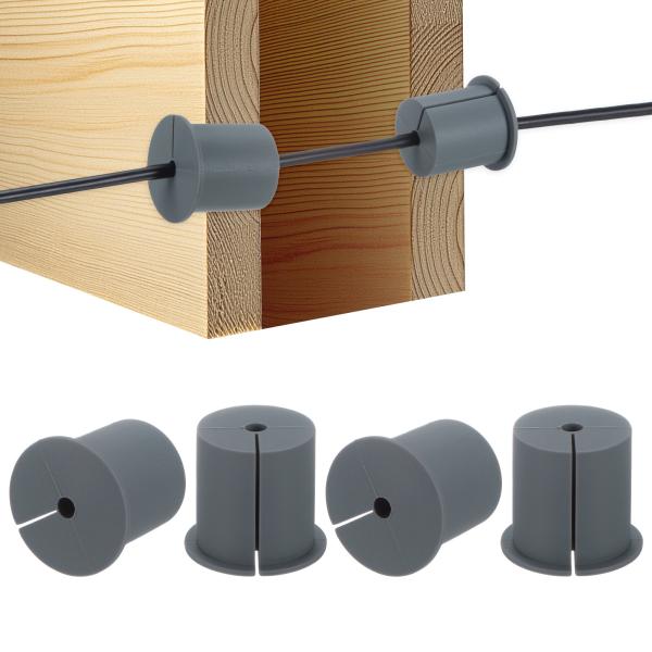 M METERXITY 4パックのケーブルルーティングキット 1-3/8"の壁穴用シリコンフィードス...