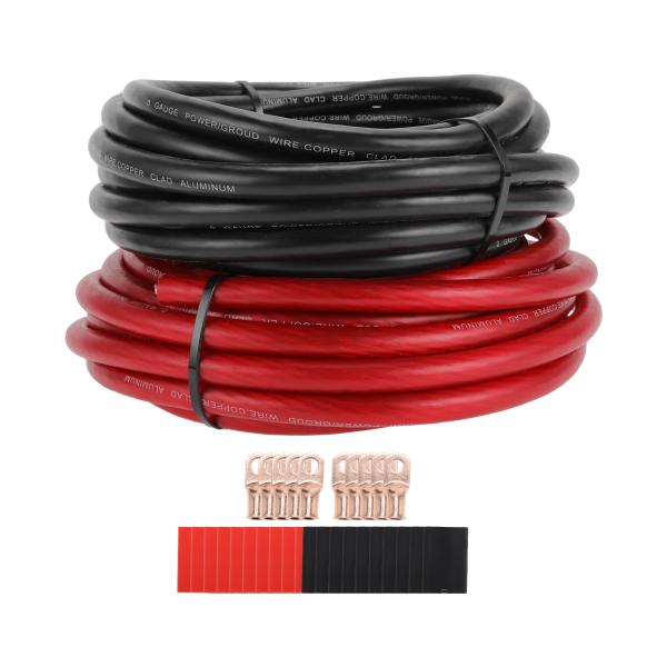 Motoforti ユニバーサルグラウンドワイヤーパワーワイヤー25FT完全絶縁＆ソフトタッチジャケ...