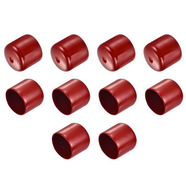 uxcell 10個のゴム製エンドキャップ35mm IDビニールラウンドチューブボルトキャップカバー...