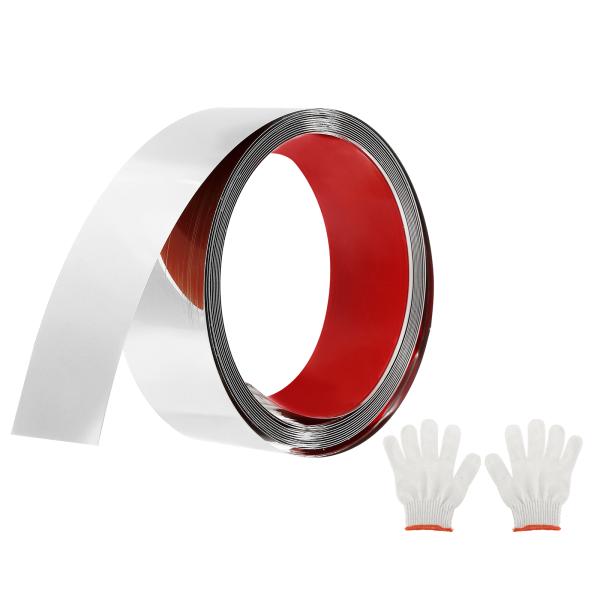 uxcell 16.4ft x 1.97" ウォールトリム成形トリム ピール＆スティック自己粘着ステ...