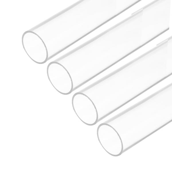 uxcell アクリルパイプ 透明 硬質 丸管 内径31mm 外径35mm 10インチ ランプ ラン...