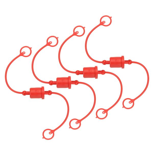 PATIKIL 3/8"ISO-Bハイドロリックカプラーメールダストキャップと女性プラグカバー 4個...