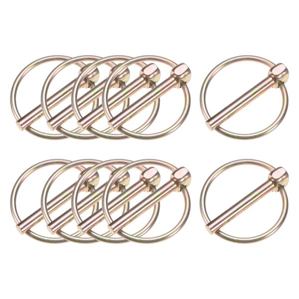 M METERXITY 11/64"リンチピン（リング付き）10個セット 1-1/4"カーボン鋼リン...